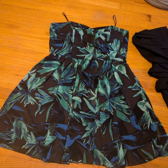 Le Château sweetheart floral mini dress convertible size XL MADE IN CANADA - Picture 1 of 4